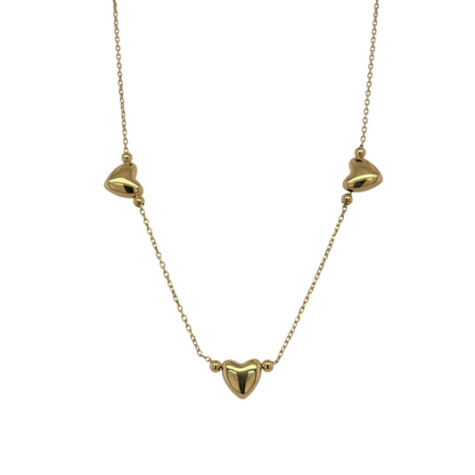 9ct Gold Heart 18" Necklace