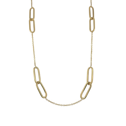 9ct Gold Paperclip Link 16" - 20" Necklace
