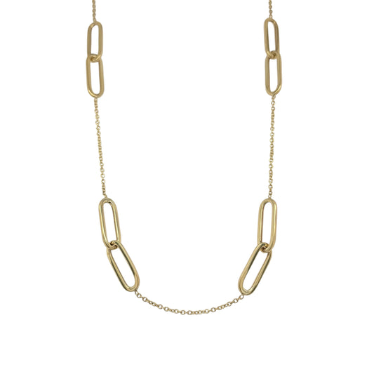 9ct Gold Paperclip Link 16" - 20" Necklace