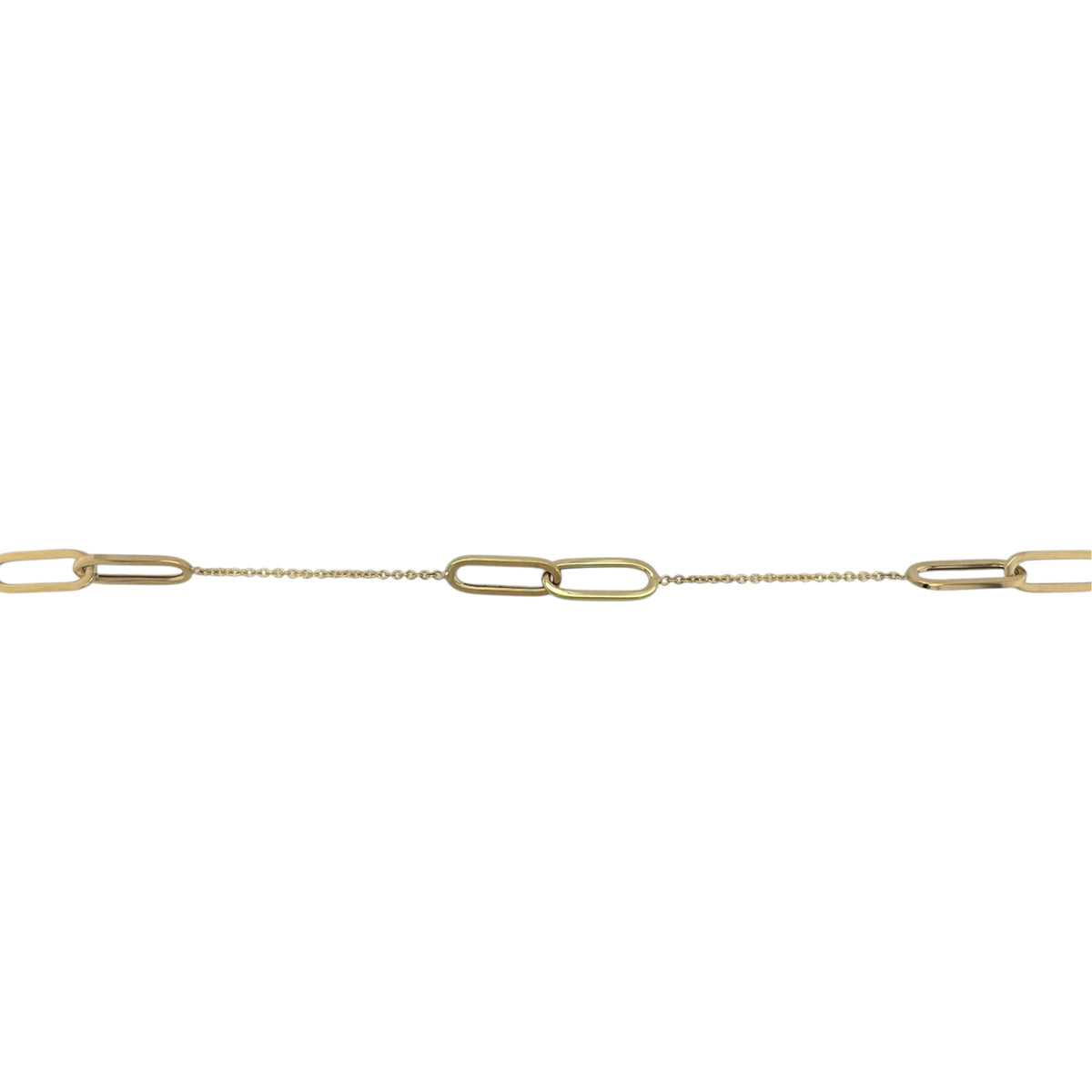 9ct Gold Paperclip Link 16" - 20" Necklace