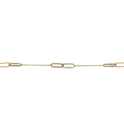 9ct Gold Paperclip Link 16" - 20" Necklace