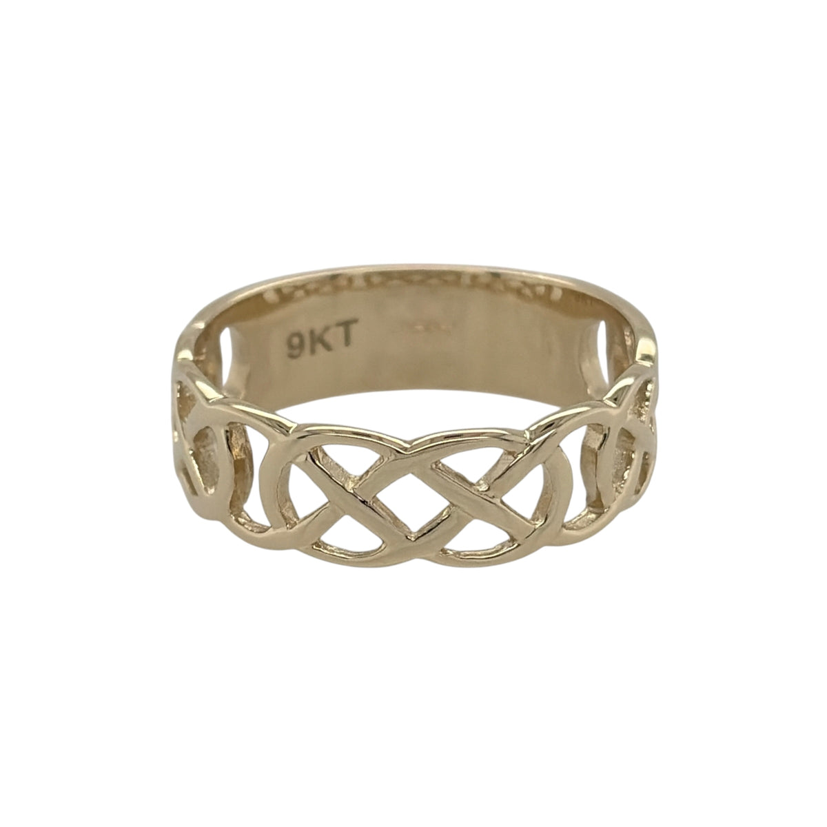 9ct Gold Open Celtic Knot Band Ring