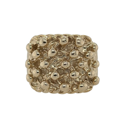 9ct Gold Five Row Keeper Ring