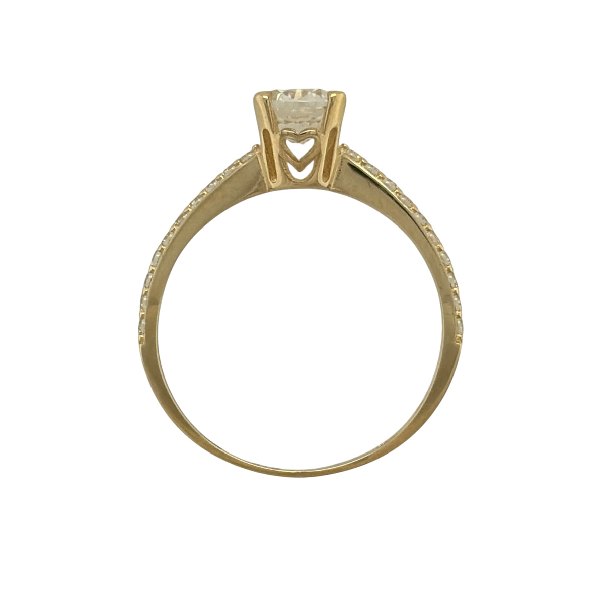 9ct Gold & Cubic Zirconia Solitaire Ring