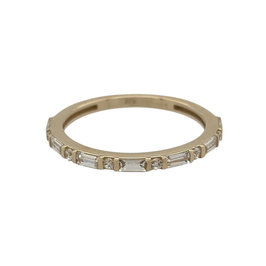 9ct Gold & Cubic Zirconia Band Ring