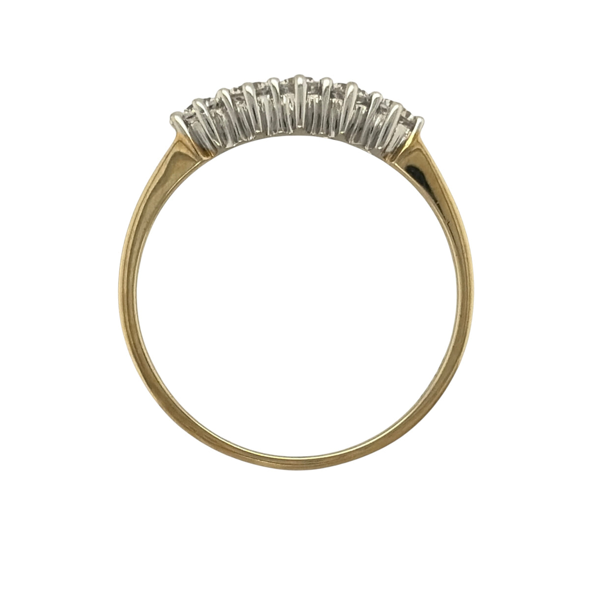 9ct Gold & Cubic Zirconia Five Stone Band Ring