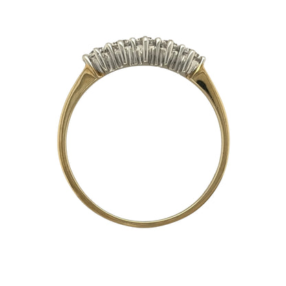 9ct Gold & Cubic Zirconia Five Stone Band Ring