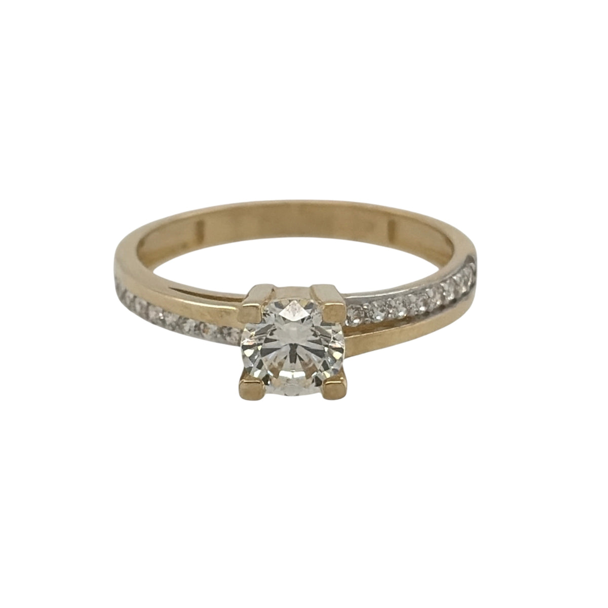 9ct Gold & Cubic Zirconia Solitaire Ring
