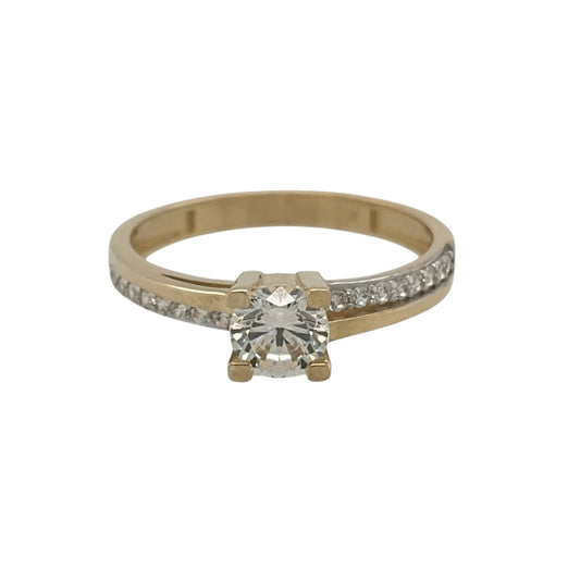 9ct Gold & Cubic Zirconia Solitaire Ring