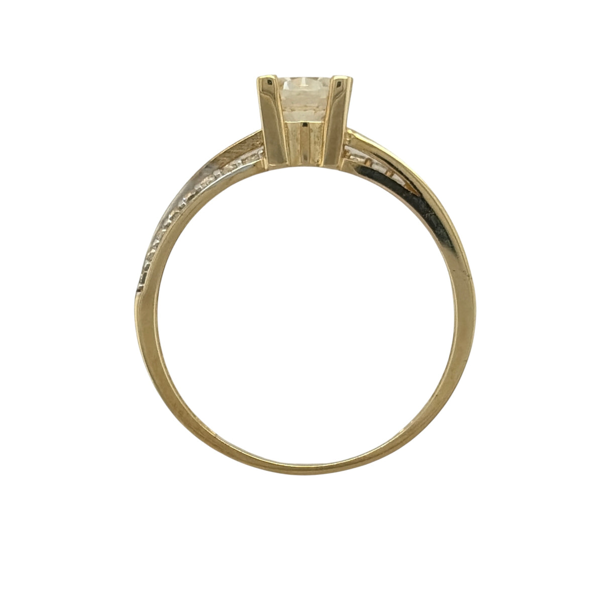 9ct Gold & Cubic Zirconia Solitaire Ring