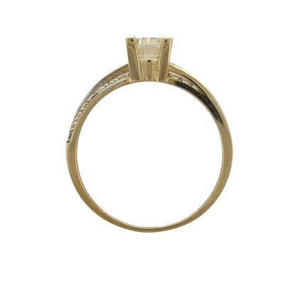 9ct Gold & Cubic Zirconia Solitaire Ring