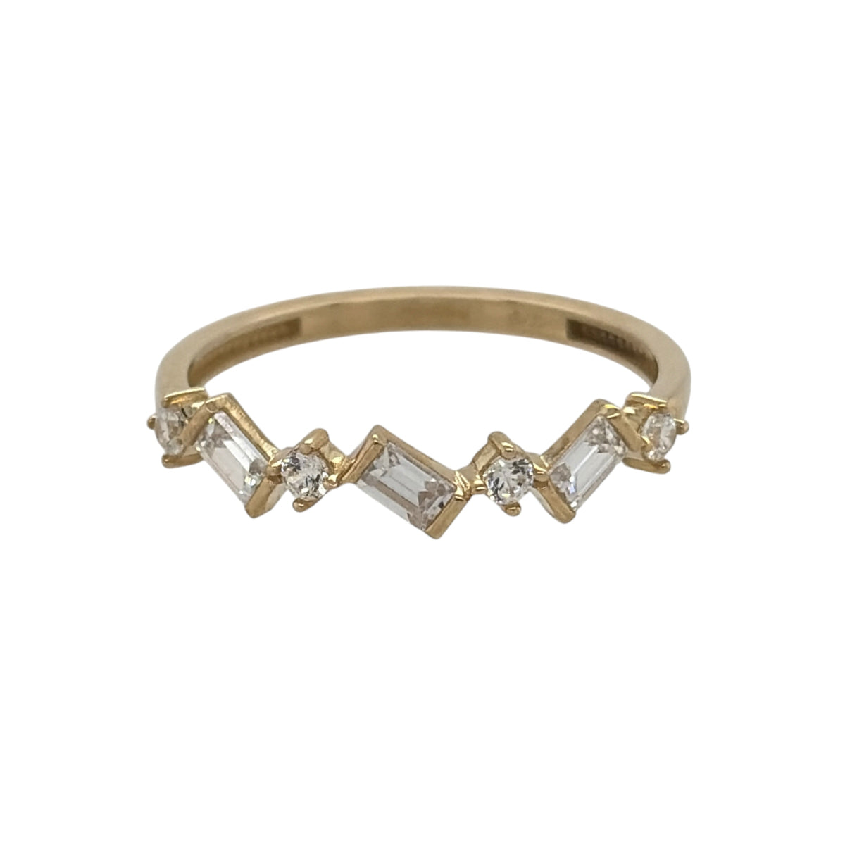9ct Gold & Cubic Zirconia Band Ring
