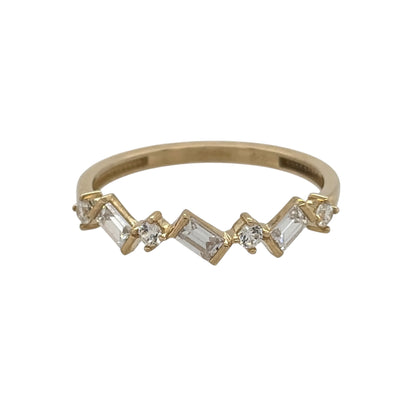 9ct Gold & Cubic Zirconia Band Ring