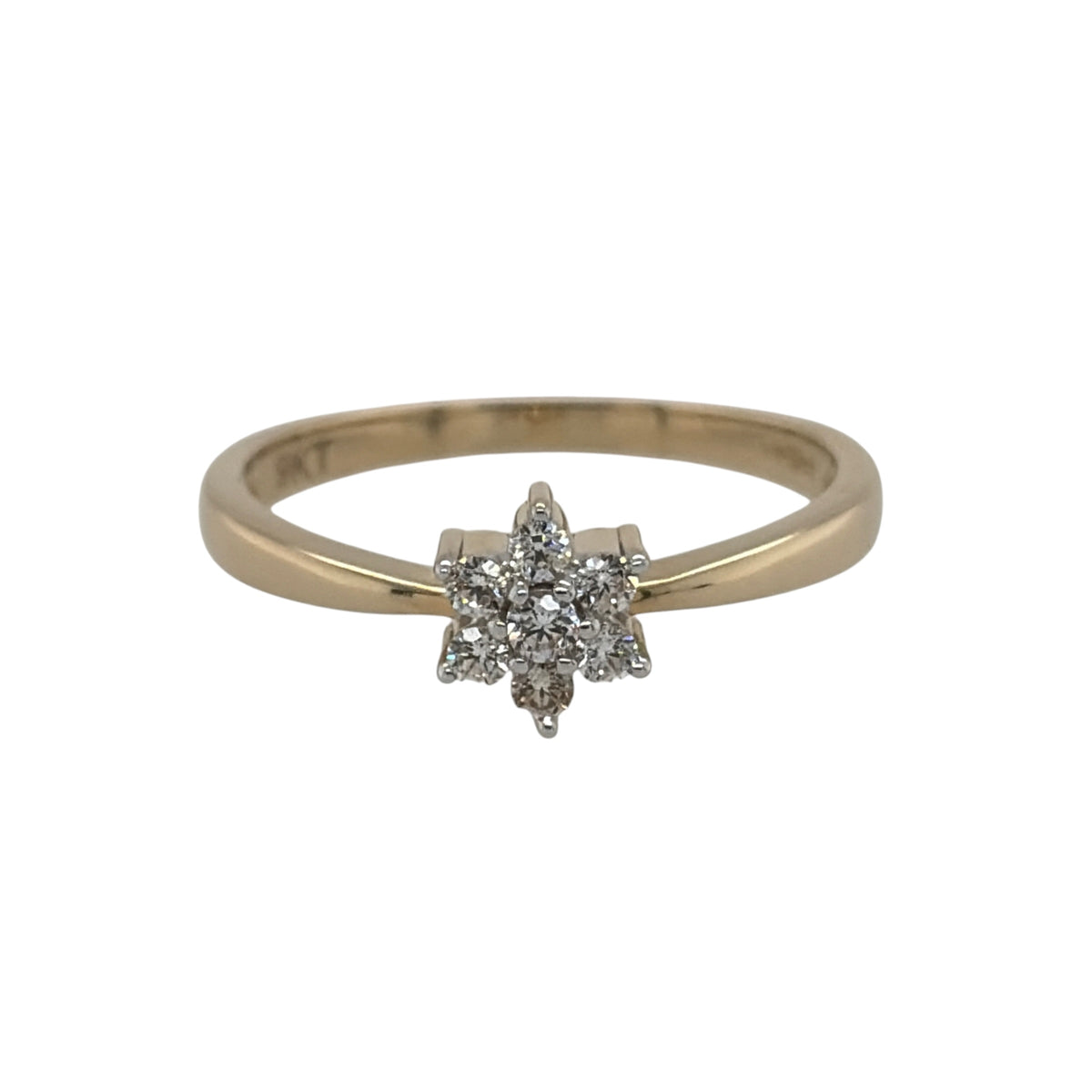 9ct Gold & Cubic Zirconia Cluster Ring