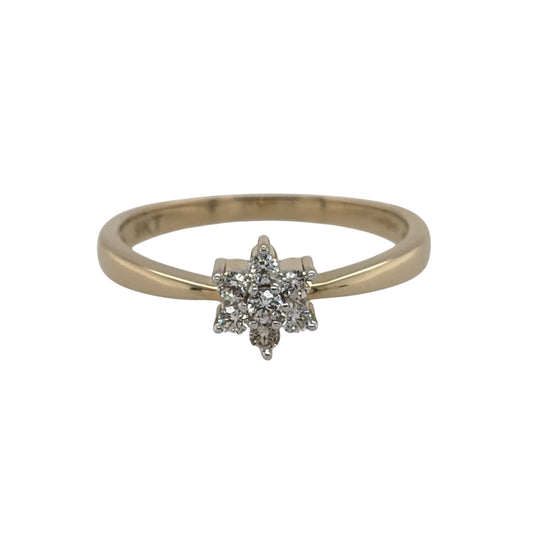 9ct Gold & Cubic Zirconia Cluster Ring