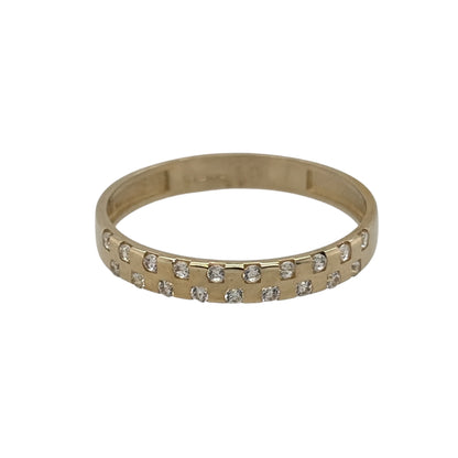 9ct Gold & Cubic Zirconia Band Ring