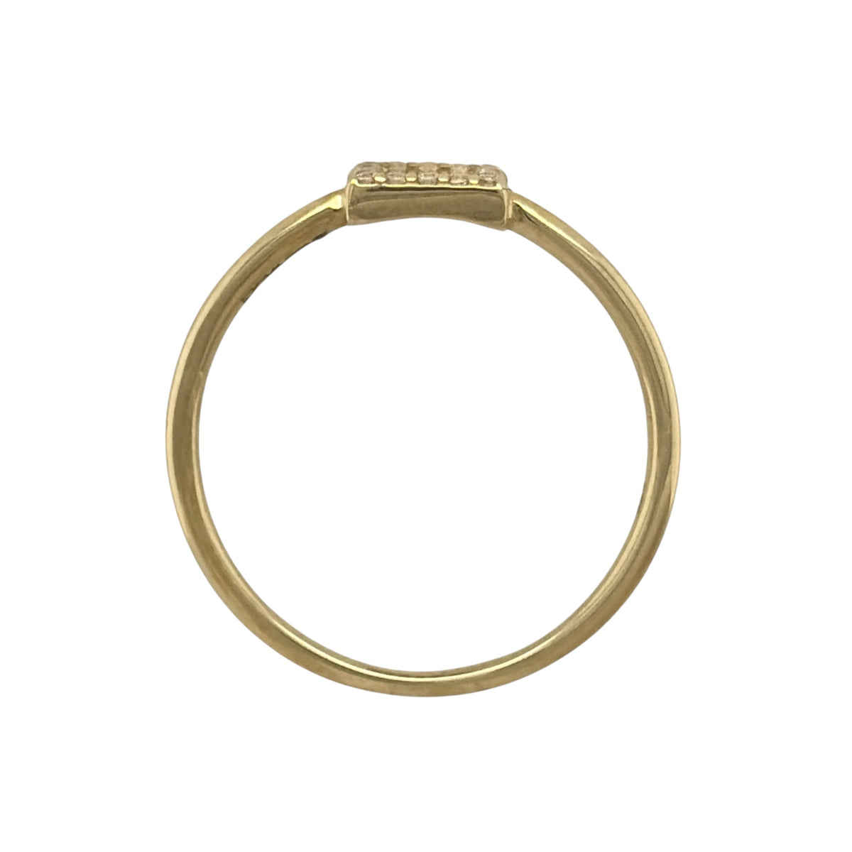 9ct Gold & Cubic Zirconia Rectangle Cluster Ring