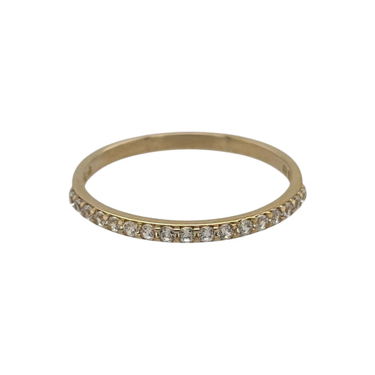 9ct Gold & Cubic Zirconia Band Ring