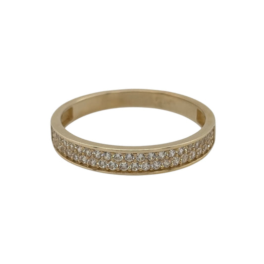 9ct Gold & Cubic Zirconia Band Ring