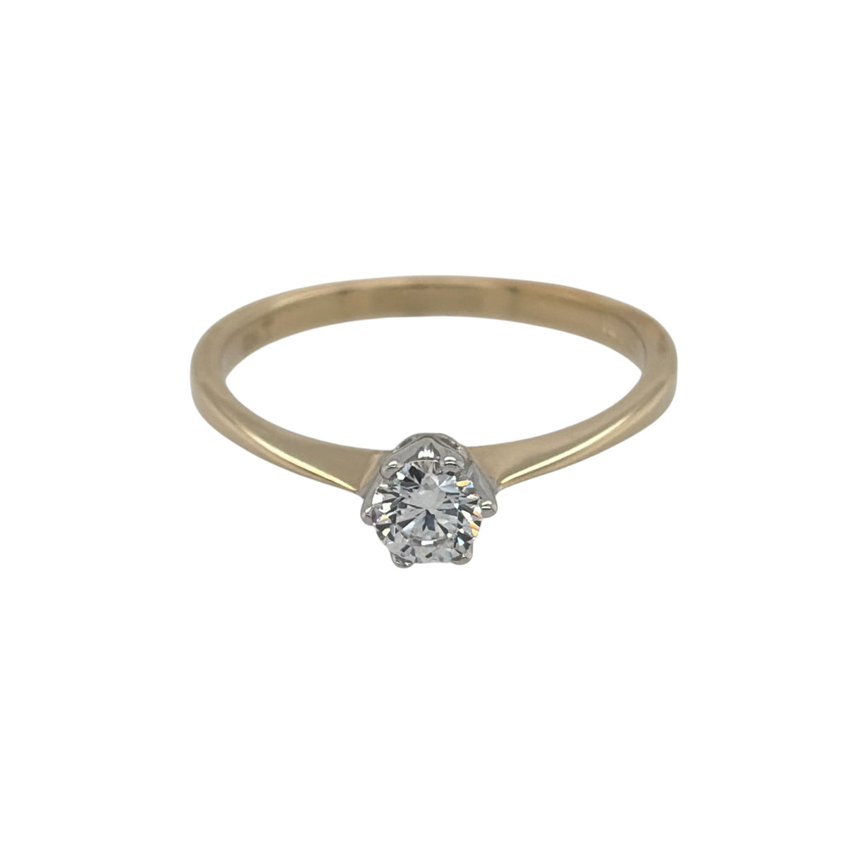 9ct Gold & Cubic Zirconia Solitaire Ring