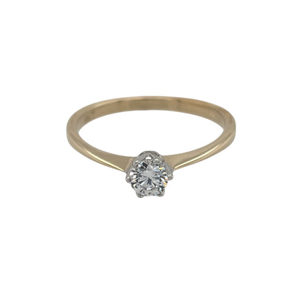 9ct Gold & Cubic Zirconia Solitaire Ring