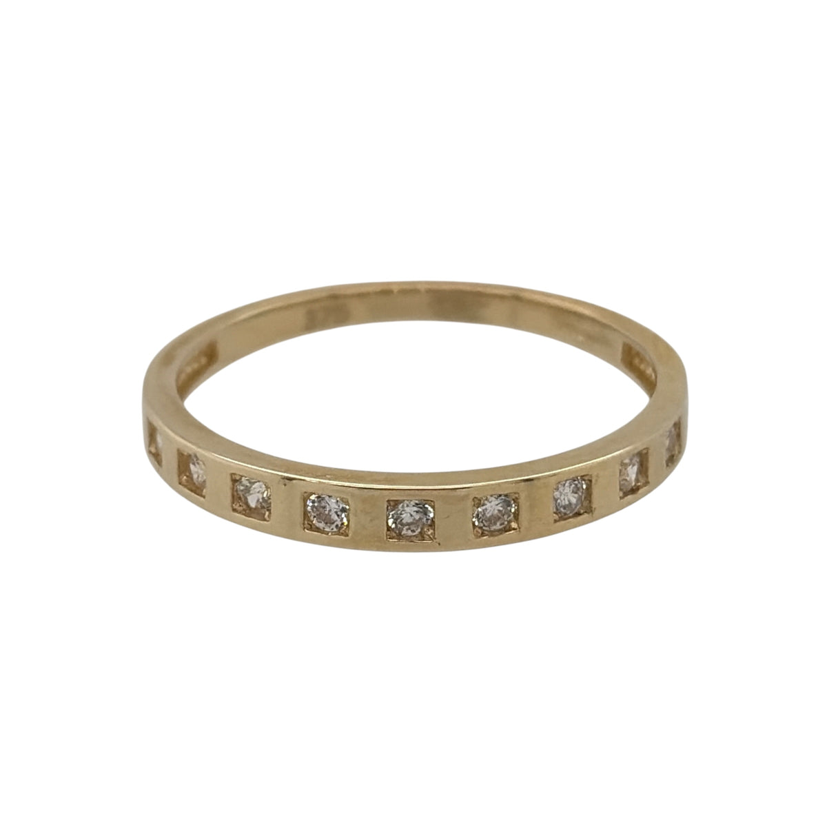 9ct Gold & Cubic Zirconia Band Ring