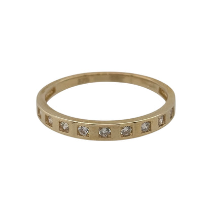 9ct Gold & Cubic Zirconia Band Ring