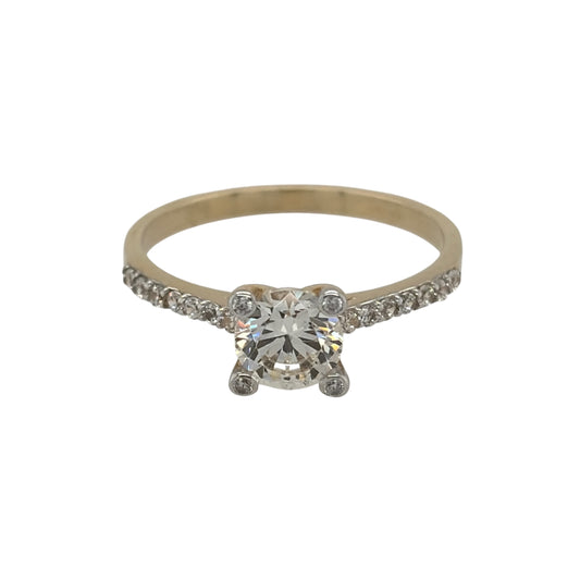 9ct Gold & Cubic Zirconia Solitaire Ring