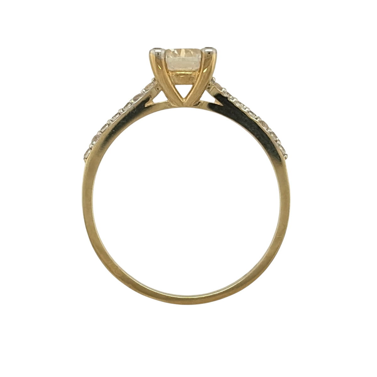 9ct Gold & Cubic Zirconia Solitaire Ring