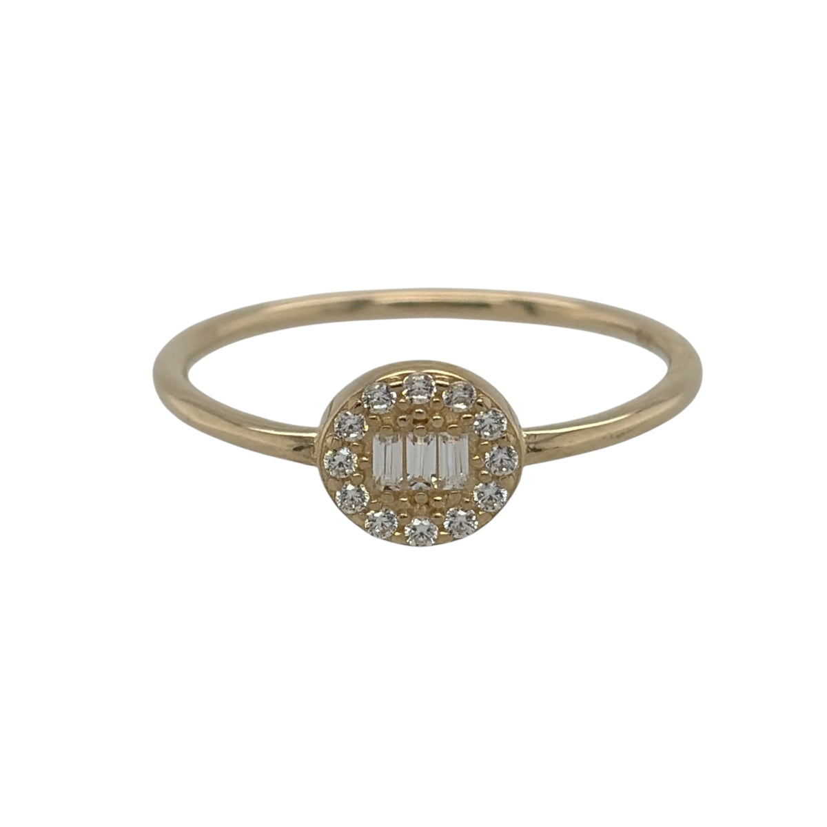 9ct Gold & Cubic Zirconia Round Cluster Ring