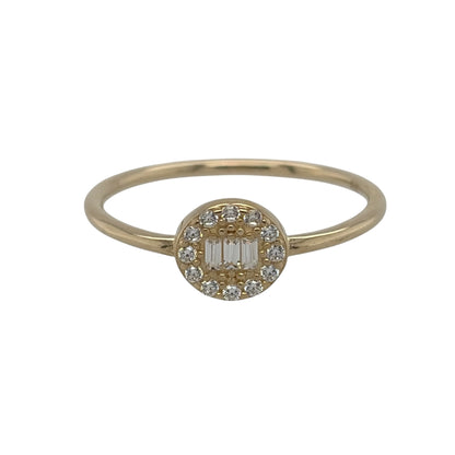 9ct Gold & Cubic Zirconia Round Cluster Ring