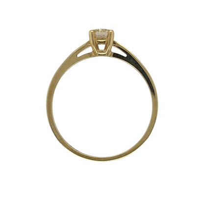 9ct Gold & Cubic Zirconia Solitaire Ring