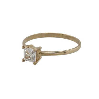 9ct Gold & Cubic Zirconia Solitaire Ring