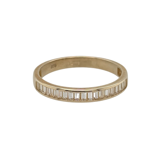 9ct Gold & Cubic Zirconia Band Ring