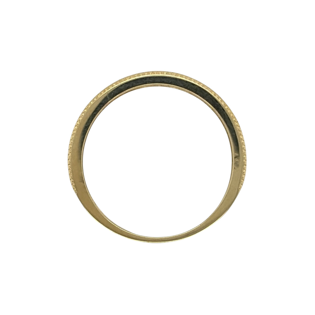 9ct Gold Emerald & Cubic Zirconia Band Ring