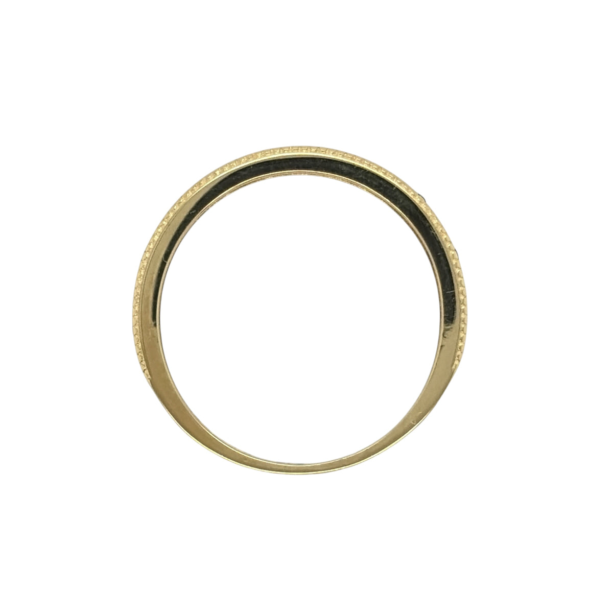 9ct Gold Sapphire & Cubic Zirconia Band Ring