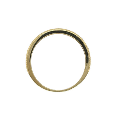 9ct Gold Sapphire & Cubic Zirconia Band Ring
