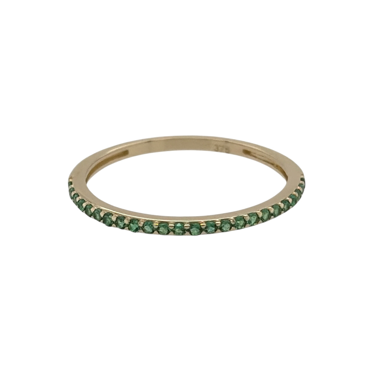 9ct Gold & Emerald Band Ring