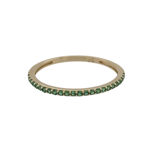 9ct Gold & Emerald Band Ring
