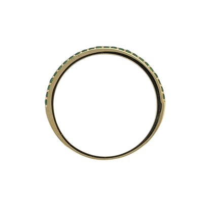 9ct Gold & Emerald Band Ring
