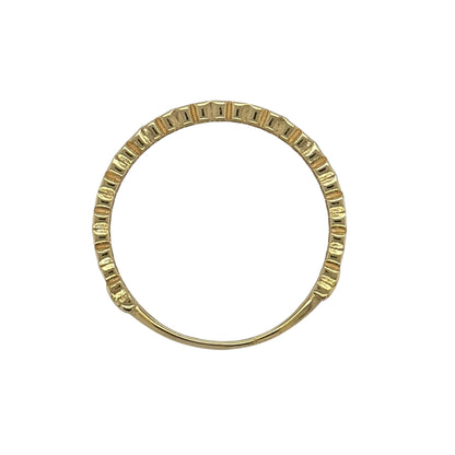 9ct Gold & Amethyst Heart Band Ring