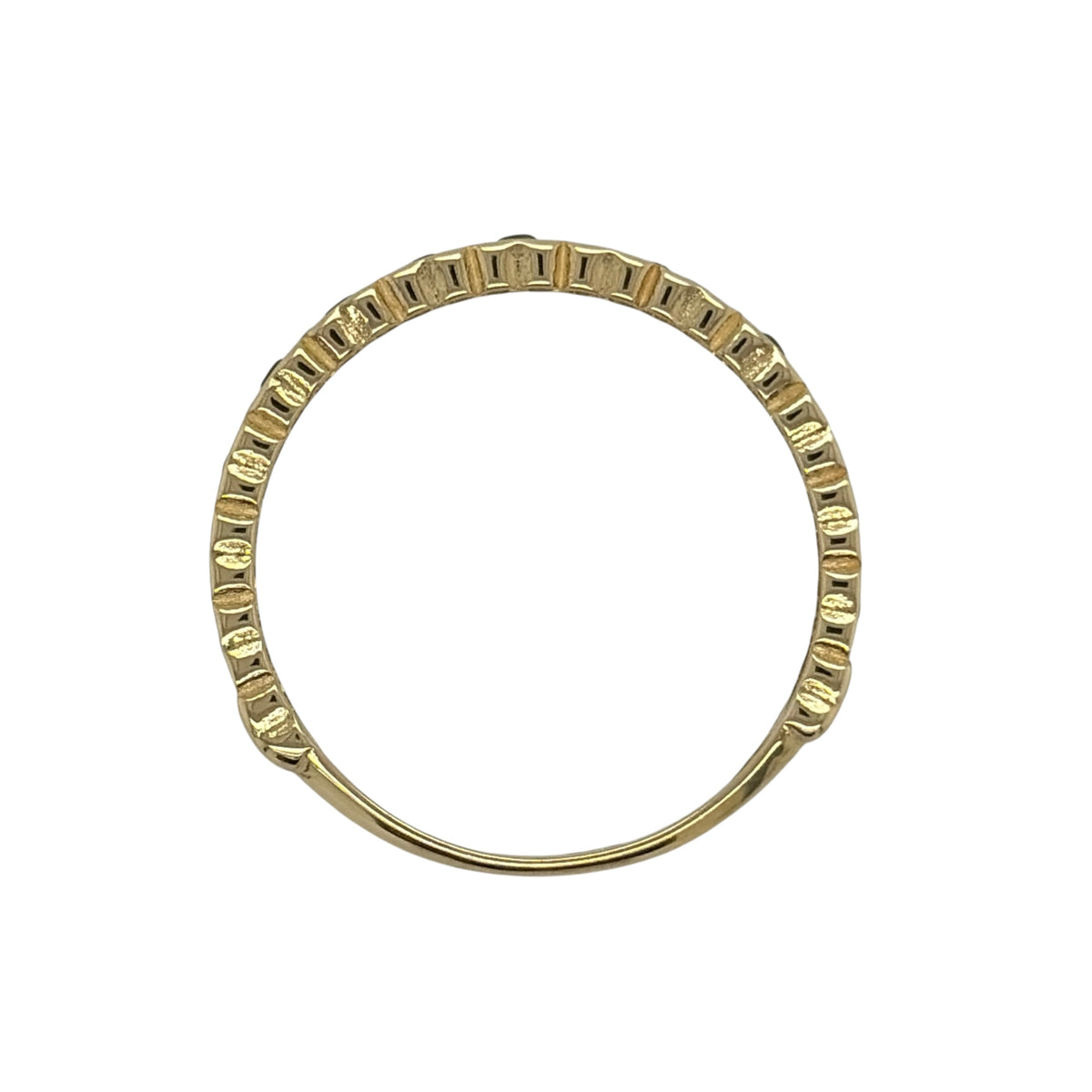 9ct Gold & Emerald Heart Band Ring