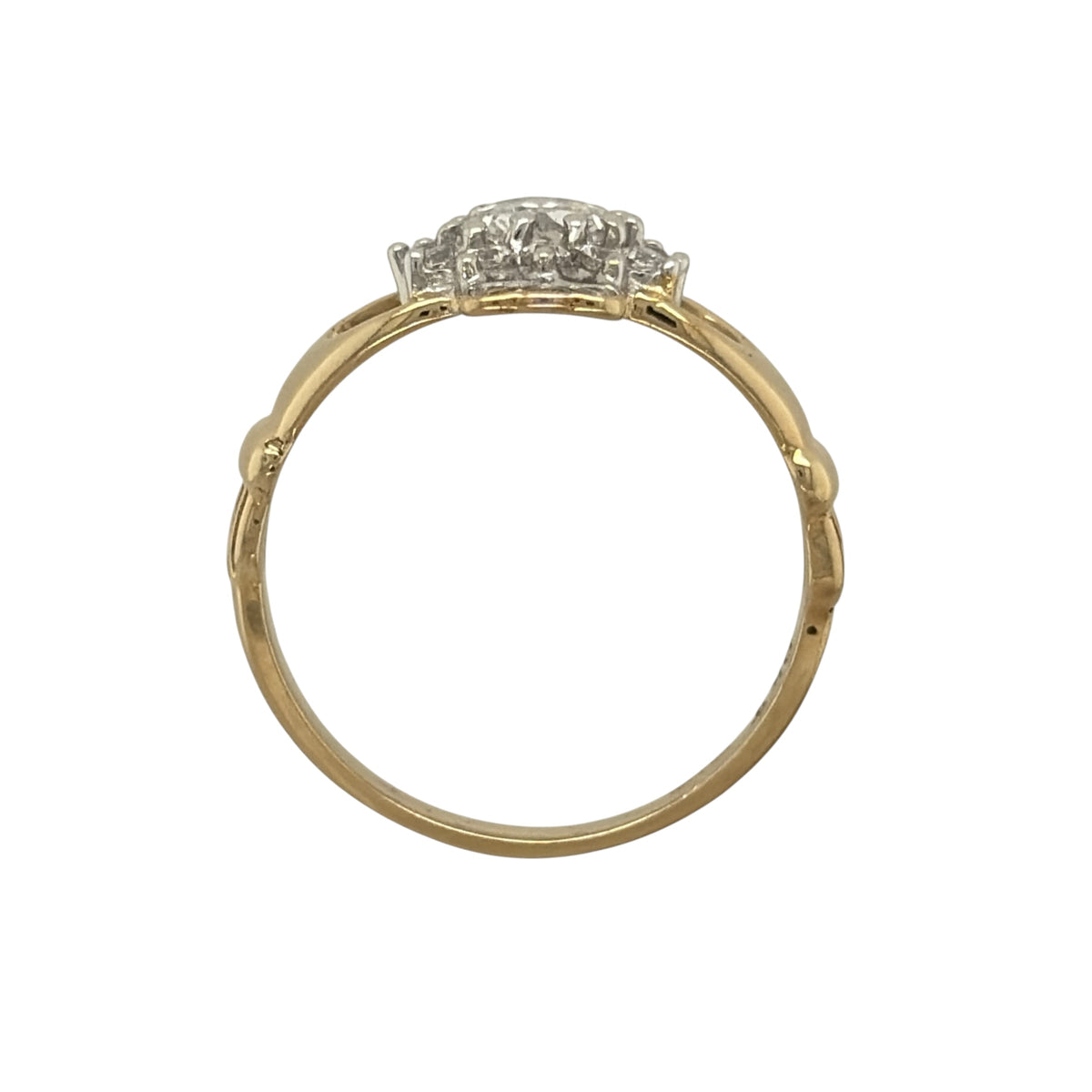 9ct Gold & Cubic Zirconia Claddagh Ring