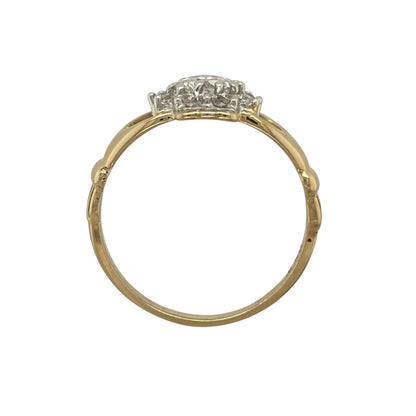9ct Gold & Cubic Zirconia Claddagh Ring
