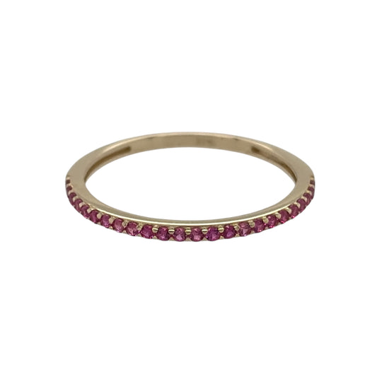 9ct Gold & Ruby Band Ring