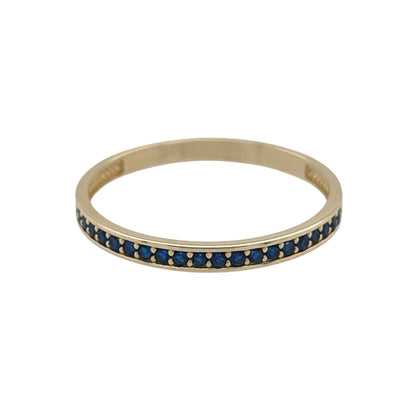 9ct Gold & Sapphire Band Ring