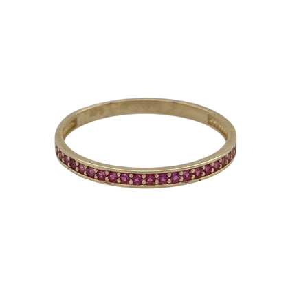 9ct Gold & Ruby Band Ring