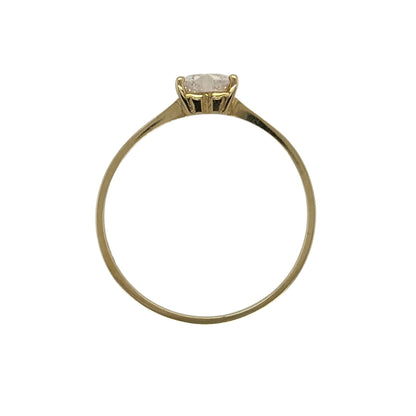 9ct Gold & Cubic Zirconia Heart Solitaire Ring
