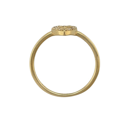 9ct Gold & Cubic Zirconia Cluster Teardrop Ring