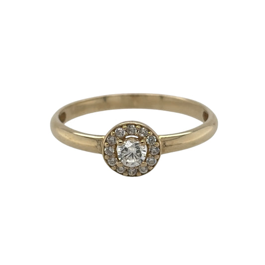 9ct Gold & Cubic Zirconia Round Cluster Ring